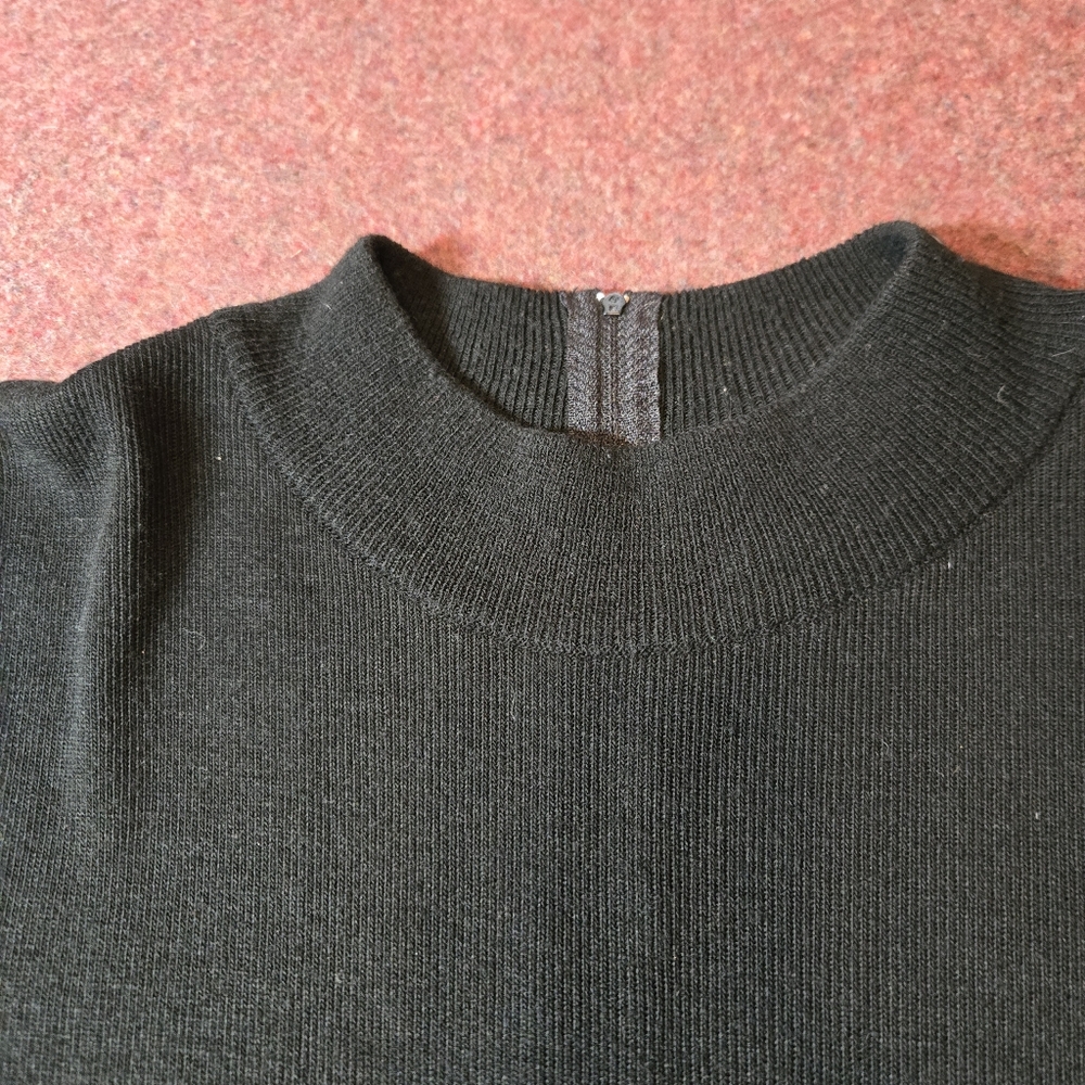 Vintage Mock Neck Knit Zipback Dress From Romania Size Large Y2K - Picture 5 of 10